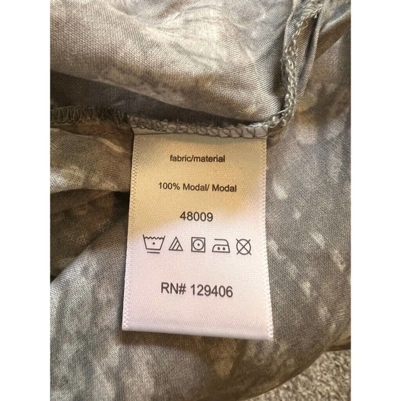 Lascana Venus Womens Dress‎ Gray Front Tie Maxi Scoop Neck 3/4 Sleeve Boho XL - Picture 5 of 11